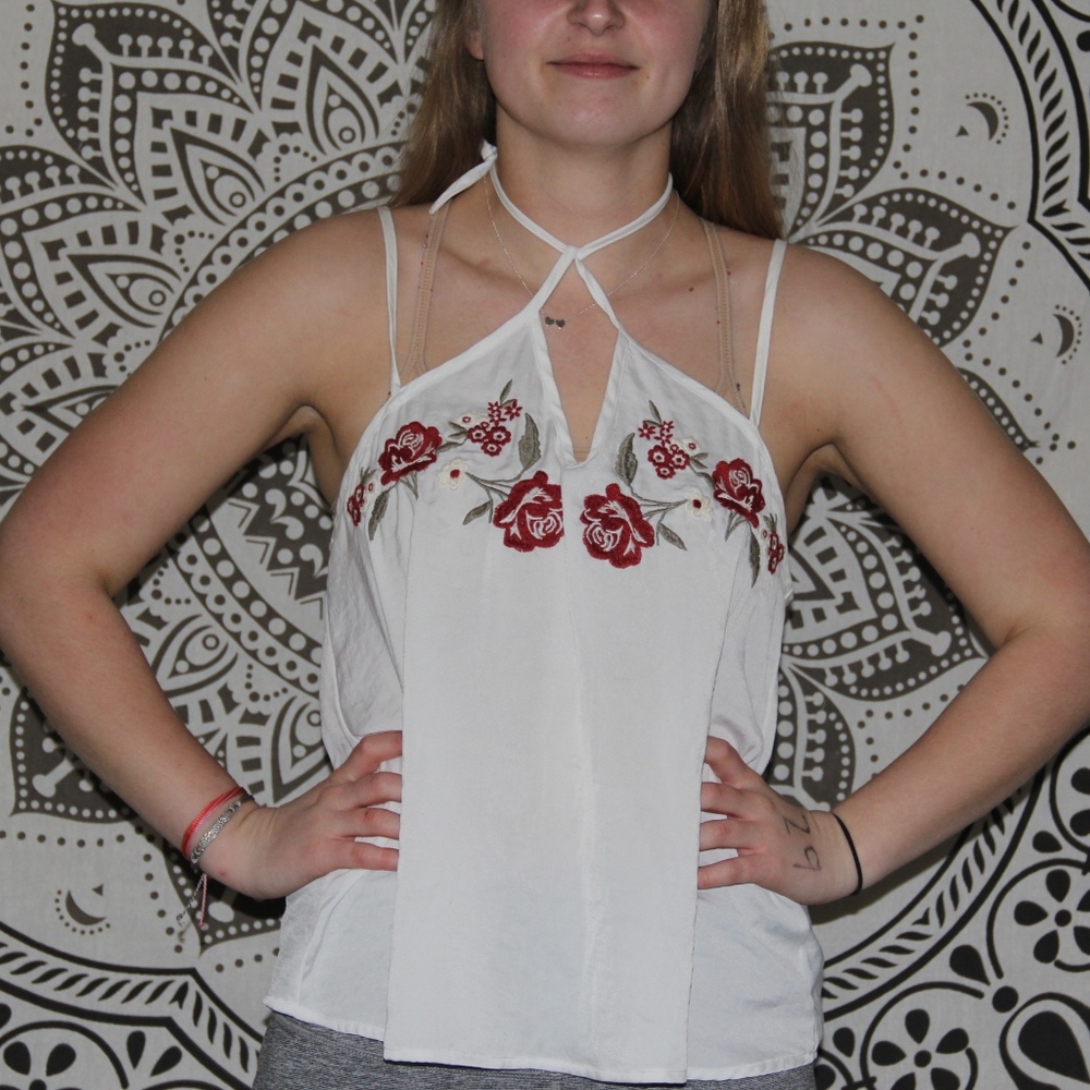 white halter top
